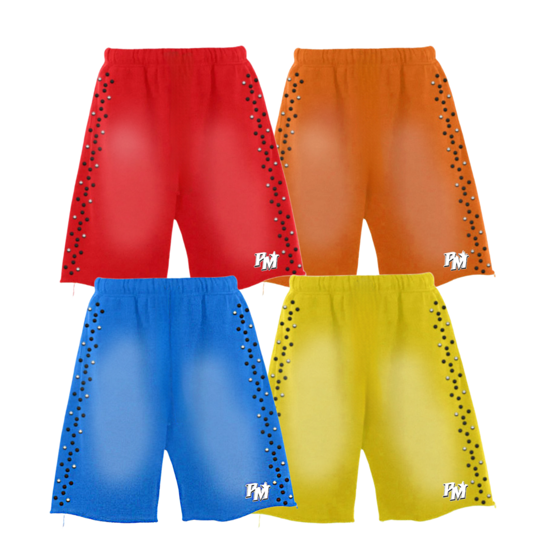 ‘PM’ Rhinestone Shorts