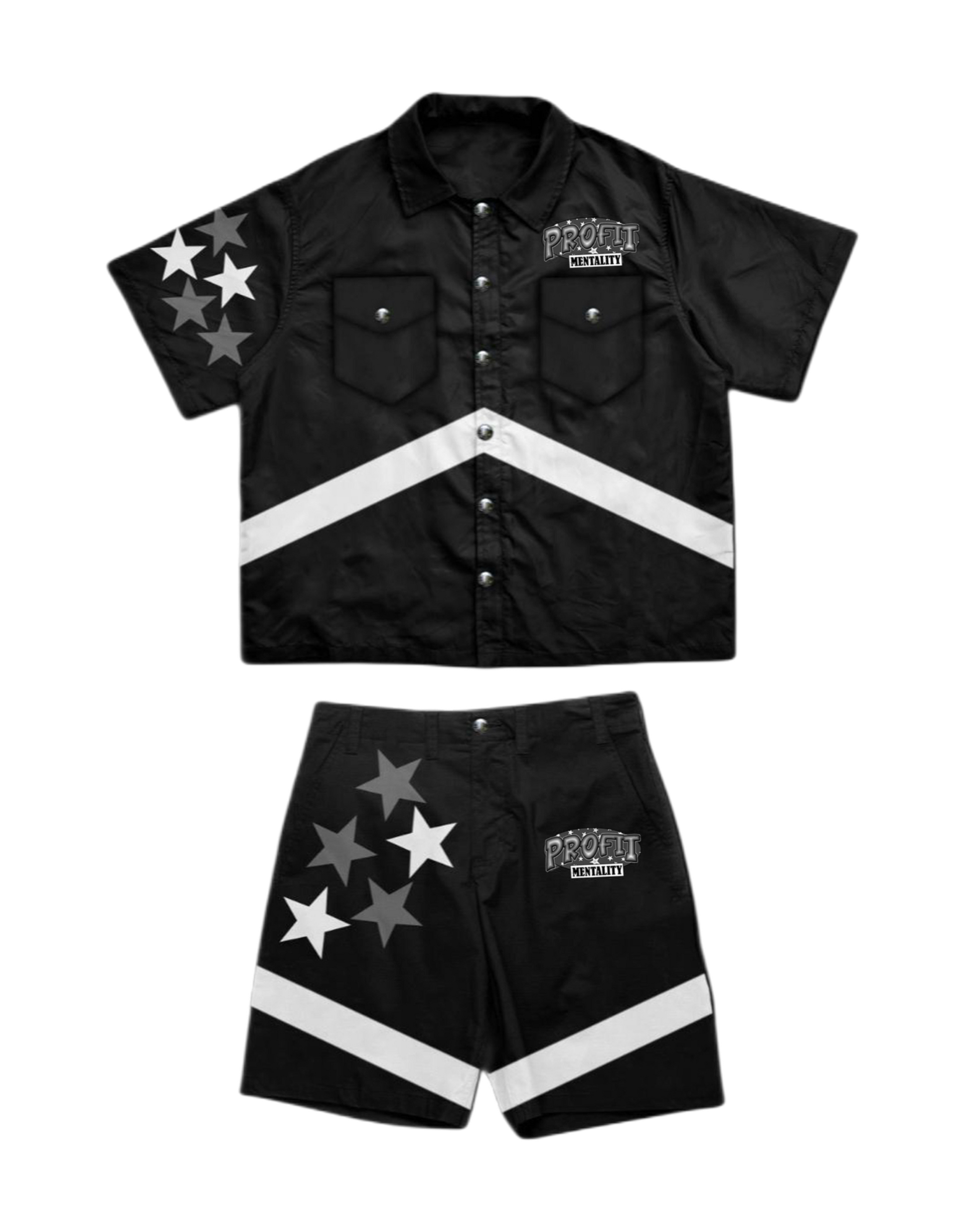 ‘PM’ Shooting Star Button Up Sets